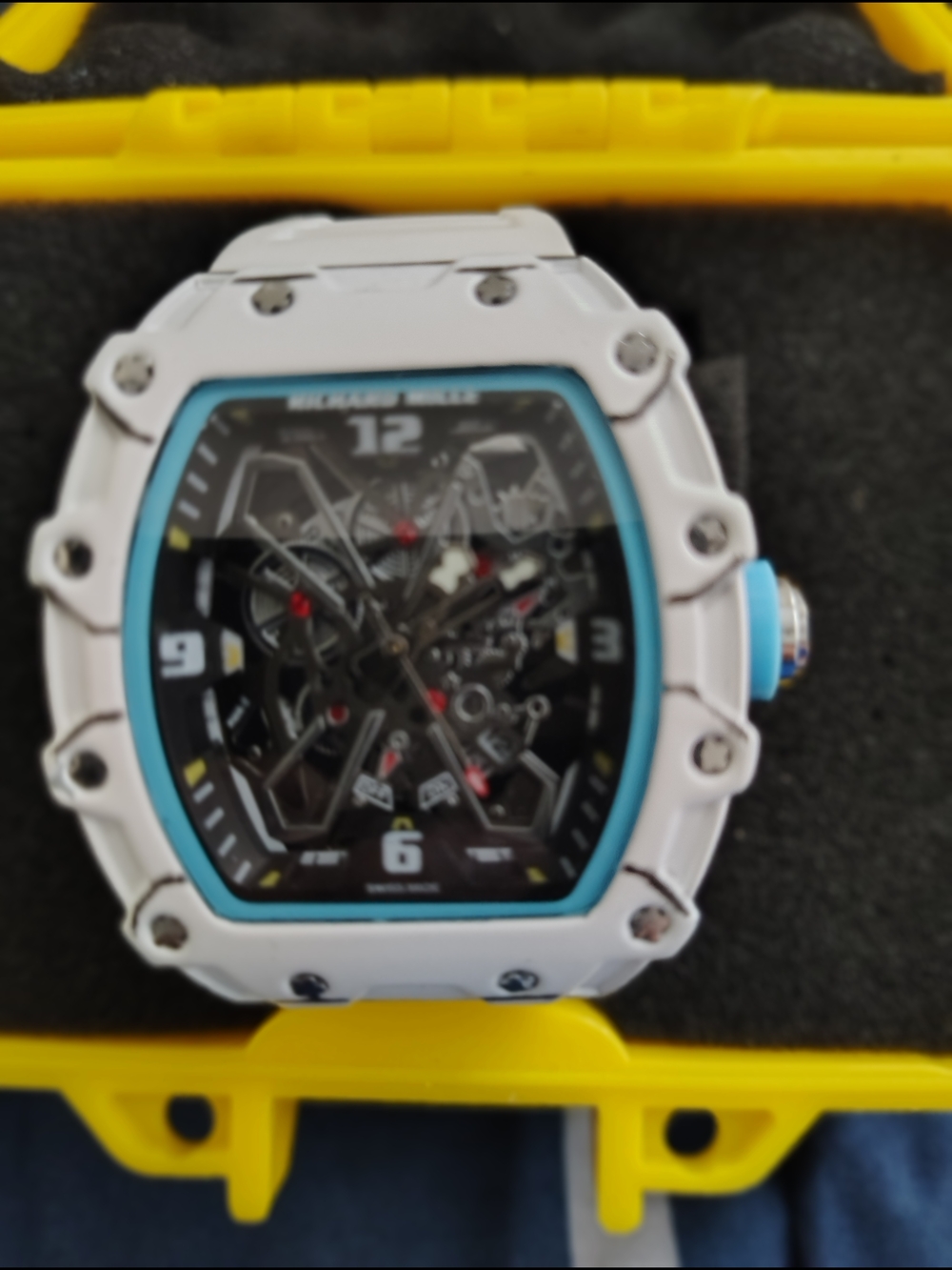 Richard Mille Richard Mille Men's Ghost All White With Baby Blue - Picture 7 of 8
